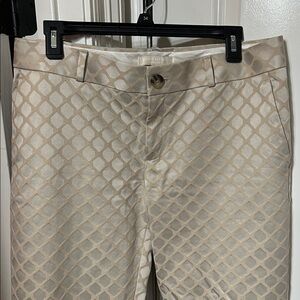Banana Republic Camden Pants in Cream and Tan